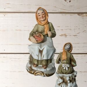 Vintage Ceramic Figurine with Scarf